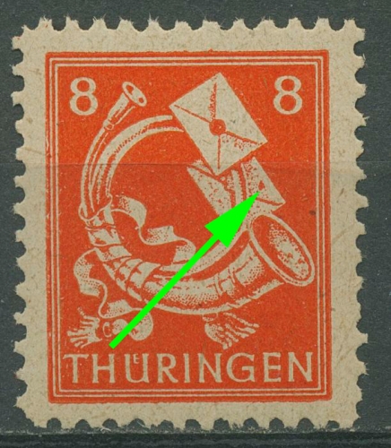 SBZ Thüringen Freimarke mit Plattenfehler 96 AX u VII postfrisch