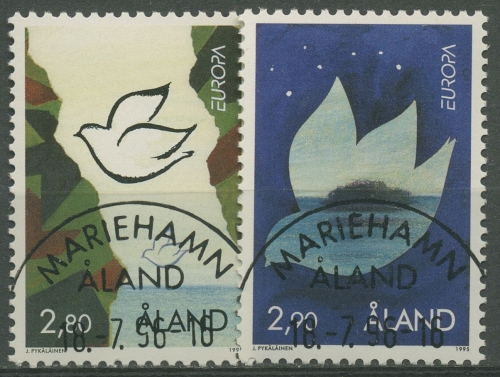 Aland 1995 EUROPA CEPT: Frieden und Freiheit 100/01 gestempelt