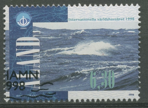 Aland 1998 Internationales Jahr des Ozeans 141 gestempelt