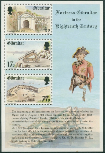 Gibraltar 1983 Befestigung von Gibraltar Block 8 postfrisch (C30892)