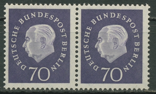 Berlin 1959 Heuss Medaillon waagerechtes Paar 186 postfrisch