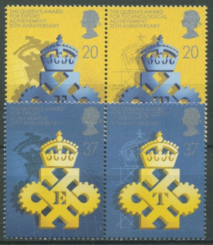 Großbritannien 1990 25 J. Auszeichnungen durch die Königin 1266/69 ZD postfrisch