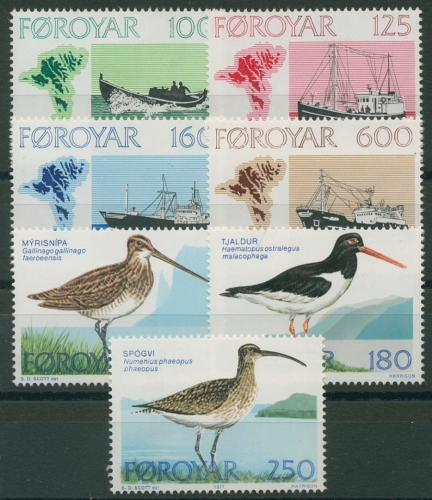 Färöer 1977 kompletter Jahrgang postfrisch (R17576)
