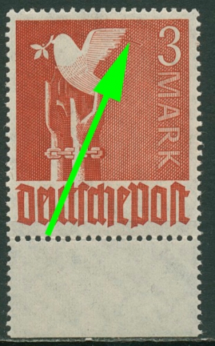 Alliierte Besetzung 1947 II. Kontrollratsausg. Plattenfehler 961 I postfrisch