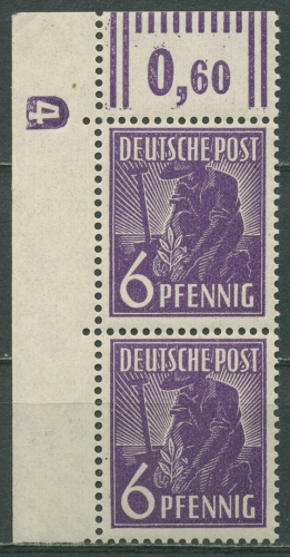 Alliierte Besetzung 1947 II. Kontroll. Druckerzeichen 944 W OR DZ 4 postfrisch