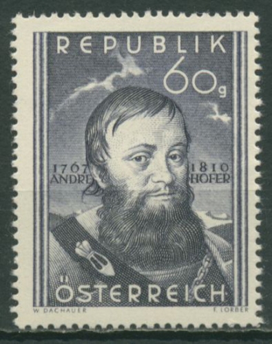 Österreich 1950 140. Todestag von Andreas Hofer 949 postfrisch
