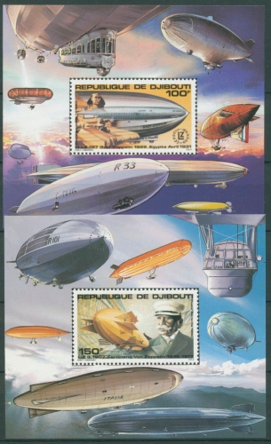 Dschibuti 1980 80 J. Zeppeline Luftschiff Block 25/26 A postfrisch (C28044)