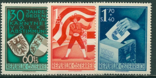 Österreich 1950 30. Jahrestag der Volksabstimmung in Kärnten 952/54 postfrisch