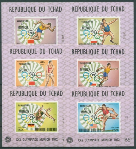 Tschad 1972 Olympiasieger Sommerspiele München Block A/F 53 postfrisch (C28053)
