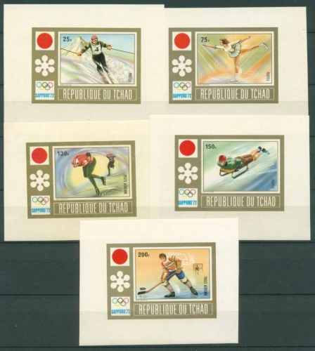 Tschad 1972 Olympische Winterspiele Sapporo Block A/E 35 postfrisch (C28055)