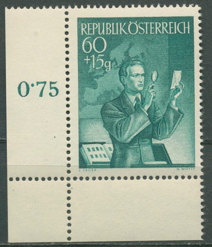 Österreich 1950 Tag der Briefmarke 957 Ecke unten links postfrisch