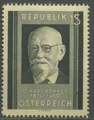Österreich 1951 Tod von Karl Renner 959 postfrisch