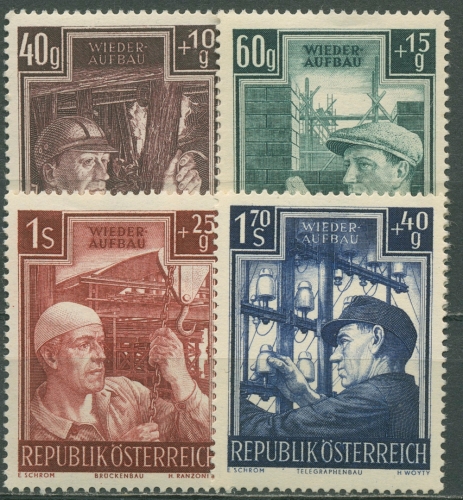 Österreich 1951 Wiederaufbau 960/63 postfrisch