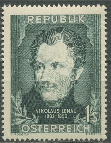 Österreich 1952 100. Geburtstag von Nikolaus Lanau 975 postfrisch