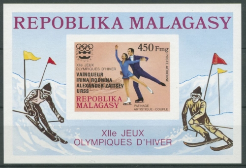 Madagaskar 1976 Olympische Spiele Innsbruck Block 13 B postfrisch (C28088)