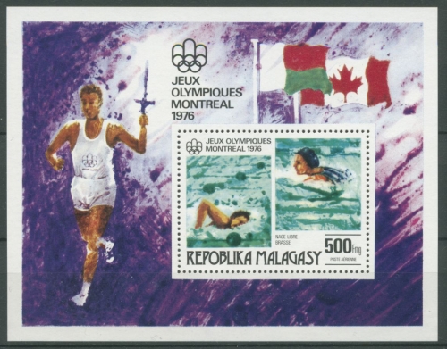Madagaskar 1976 Olympische Sommerspiele Montreal Block 10 postfrisch (C28089)