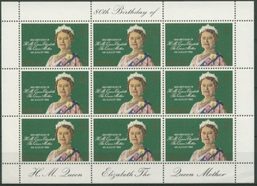 Gibraltar 1980 80. Geb. von Königinmutter Elisabeth 408 K postfrisch (C30942)