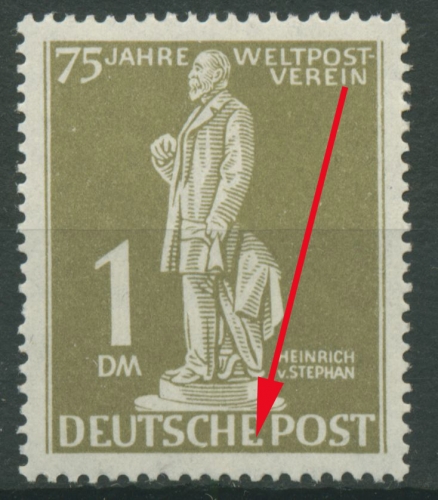Berlin 1949 75 Jahre Weltpostverein mit Plattenfehler 40 I Gummimängel