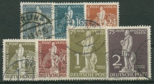Berlin 1949 Weltpostverein UPU 35/41 gestempelt, zum Teil kleine Zahnfehler