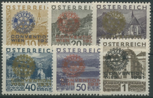 Österreich 1931 Kongress von Rotary International 518/23 postfrisch