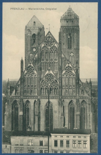Prenzlau Marienkirche Ostgiebel, gelaufen 1914 (AK1790)