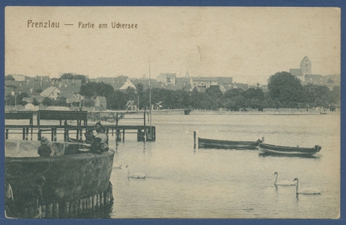Prenzlau Partie am Uckersee Bootssteeg, ungebraucht (AK1815)