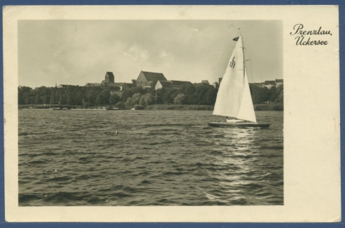 Prenzlau Uckersee, gelaufen 1942 Marke fehlt (AK1878)
