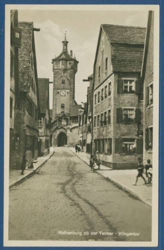 Rothenburg ob der Tauber Klingentor Foto, ungebraucht (AK1930)