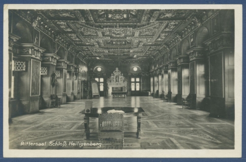 Rittersaal im Schloß Heiligenberg Foto, gelaufen 1929 (AK1908)