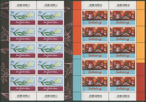 Bund 2017 Grußmarken Kleinbogen 3305/06 K postfrisch (C17917)