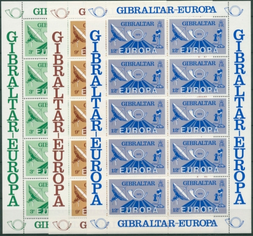 Gibraltar 1979 Europa CEPT Post- und Fernmeldewesen 392/94 K postfrisch (C30938)