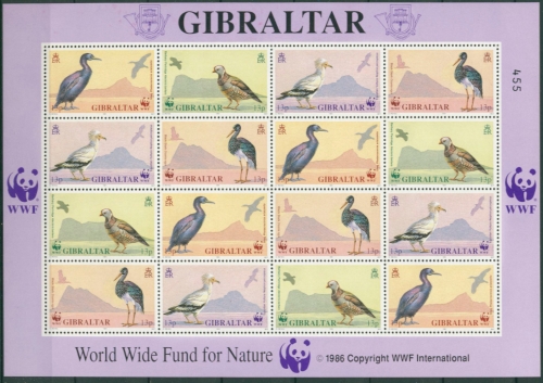 Gibraltar 1991 Naturschutz: Vögel Storch Felsenhuhn 619/22 K postfrisch (C30953)