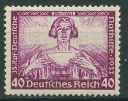 Deutsches Reich 1933 Dt. Nothilfe Wagner 507 A postfrisch rücks. minimaler Fleck