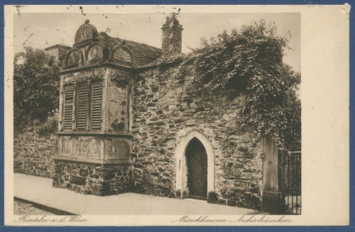 Rinteln an der Weser Münchhausen-Archivhäuschen, gelaufen 1930 (AK1962)