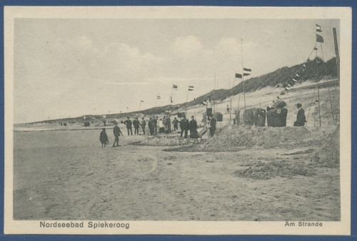 Nordseebad Spiekeroog Am Strand, gelaufen 1926 (AK1947)