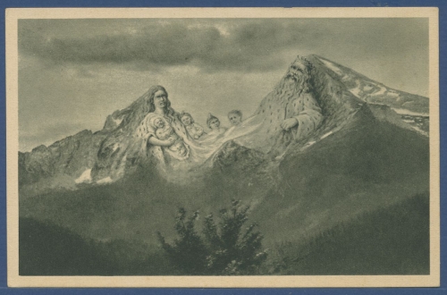 Berchtesgaden König Watzmann und Familie, ungebraucht (AK1999)
