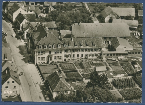 St. Friedrich Luise Erholungsheim Heiligenberg Luftbild, gelaufen 1962 (AK2196)