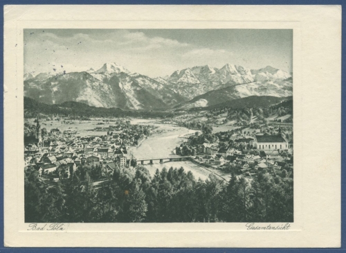 Bad Tölz Gesamtansicht, gelaufen 1934 (AK2191)