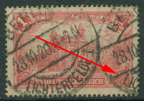 Deutsches Reich 1920 Reichspostamt Plattenfehler A113 III gestempelt