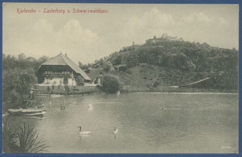 Karlsruhe Lauterberg und Schwarzwaldhaus, ungebraucht (AK2319)