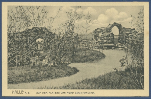 Halle a. S. Plateau der Ruine Giebichenstein, ungebraucht (AK2296)