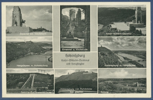 Hohensyburg und Hengsteysee Speicher-Kraftwerk, ungebraucht (AK2374)