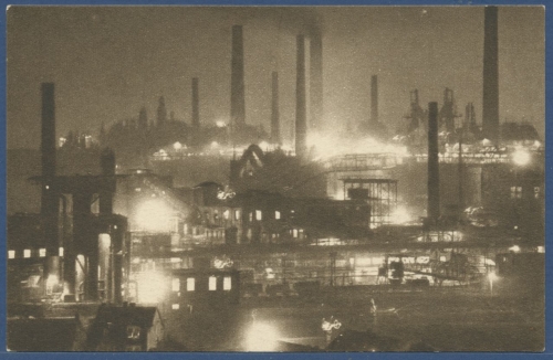 Völklingen Eisen-Werke bei Nacht, ungebraucht (AK2367)