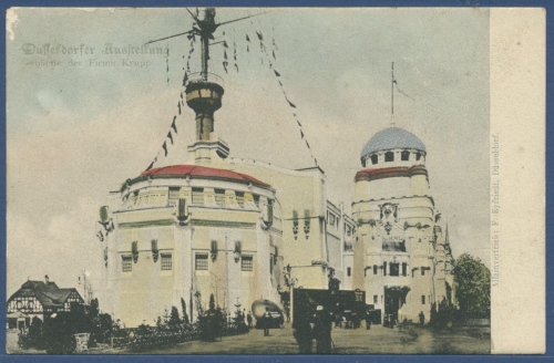 Düsseldorfer Ausstellung Gebäude der Firma Krupp, ungebracht (AK2360)