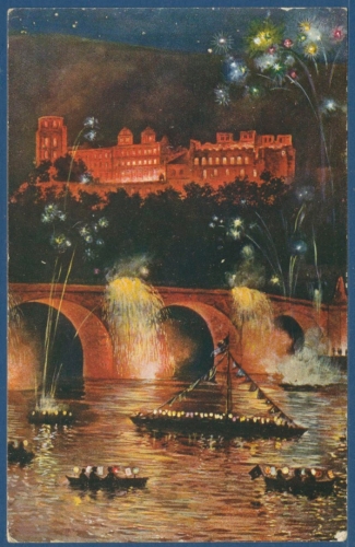 Heidelberg Schloßbeleuchtung Feuerwerk, ungebraucht (AK2341)