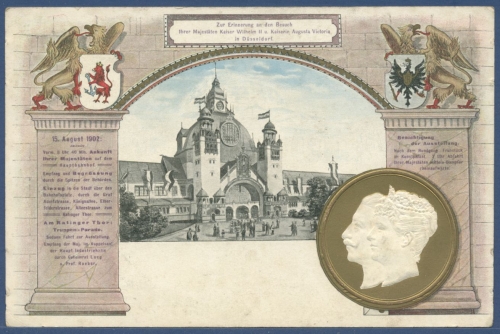 Düsseldorf Erinnerung an den Besuch des Kaiserpaares, ungebraucht (AK2418)