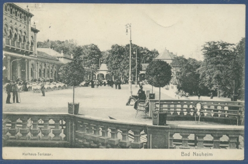 Bad Nauheim Kurhausterrasse, gelaufen Marke fehlt (AK2402)