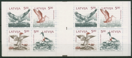 Lettland 1992 Naturschutz Ostsee Vögel MH 1 postfrisch (C90183)