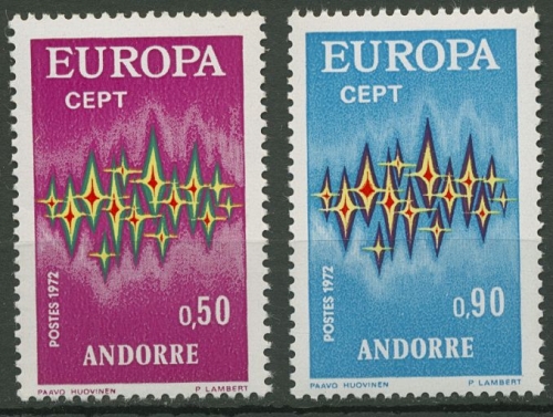 Andorra (frz.) 1972 Europa CEPT Sterne 238/39 postfrisch
