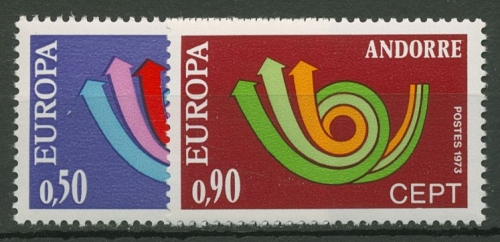 Andorra (frz.) 1973 Europa CEPT 247/48 postfrisch